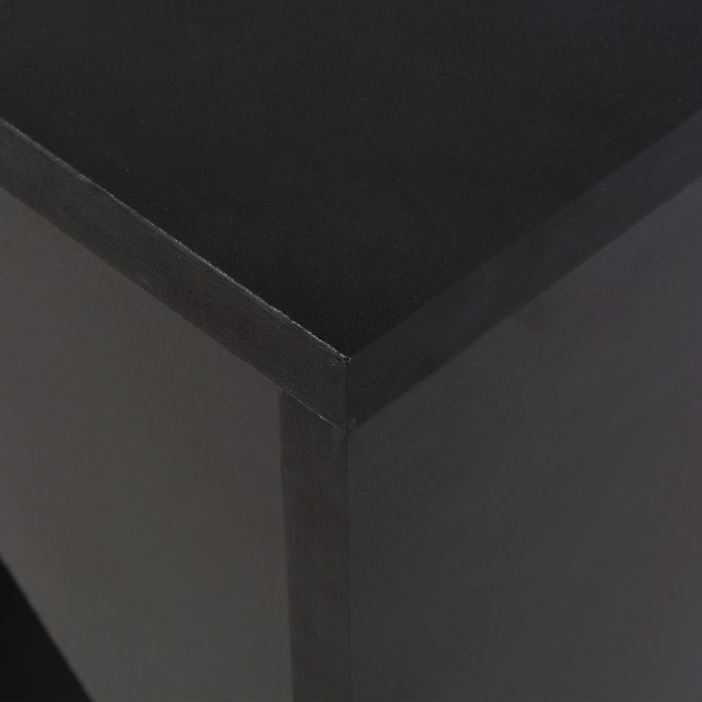 Bar Table with Moveable Shelf Black
