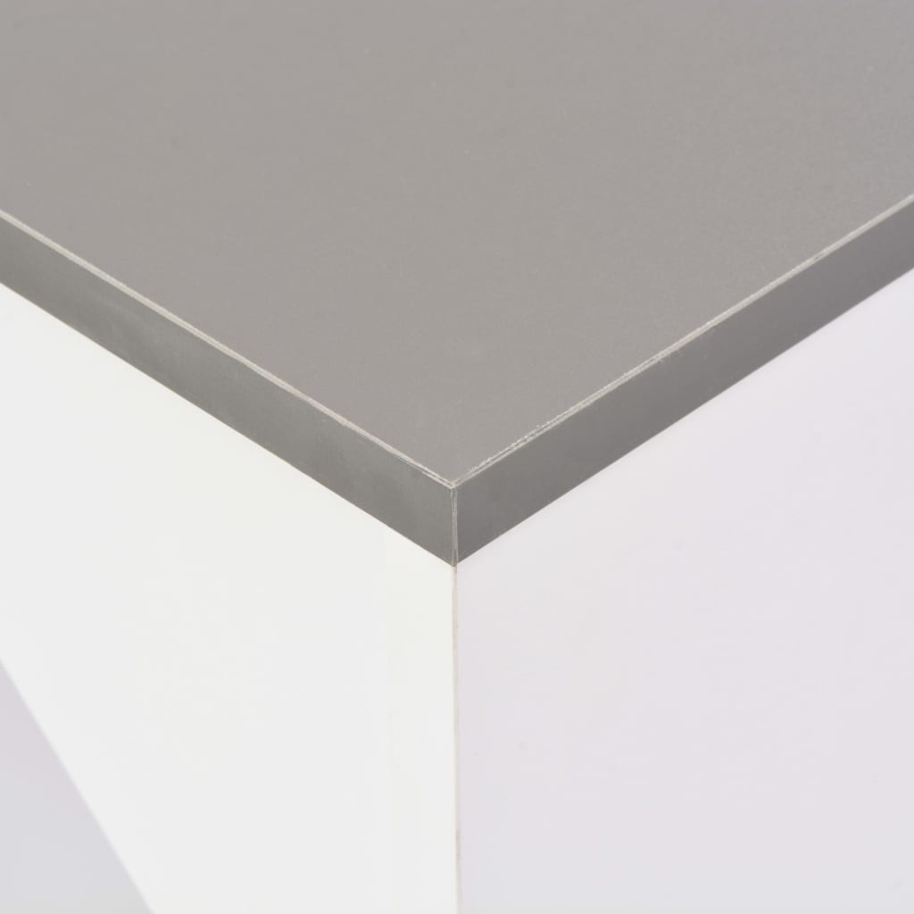 Bar Table with Moveable Shelf White
