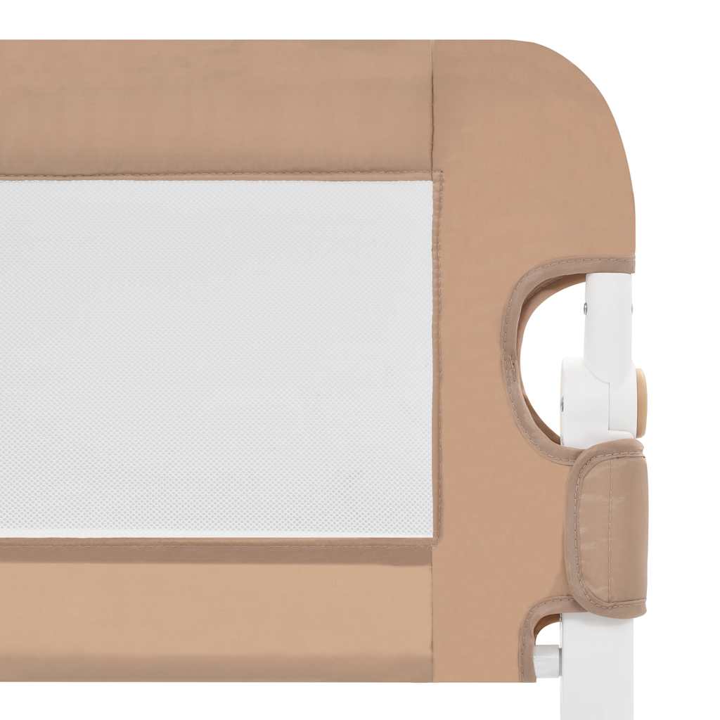 Toddler Safety Bed Rail Taupe Polyester - 102×40.5×42cm