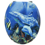 Toilet Seats with Hard Close Lids MDF Dolphins