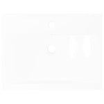 Luxury Ceraic Basin Rectangular Sink White with Faucet Hole