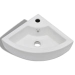 Wash Basin with Overflow White
