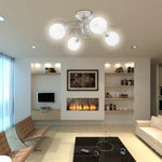 Ceiling Lamp with Mesh Wire Shades for 4 G9 Bulbs