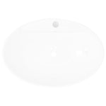 Luxury Ceramic Basin Oval with Overflow and Faucet Hole