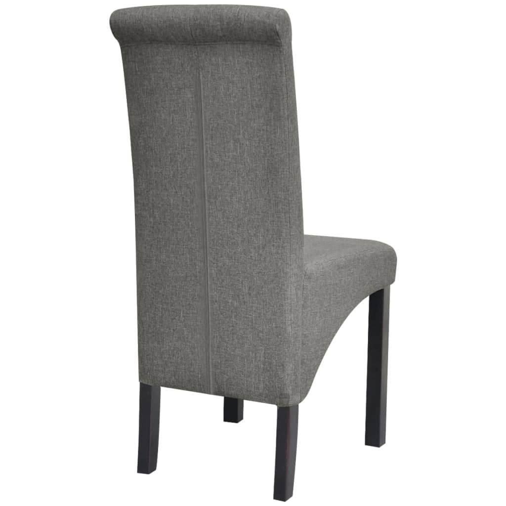 Dining Chairs 2 pcs Light Grey Fabric - 42×57×95cm