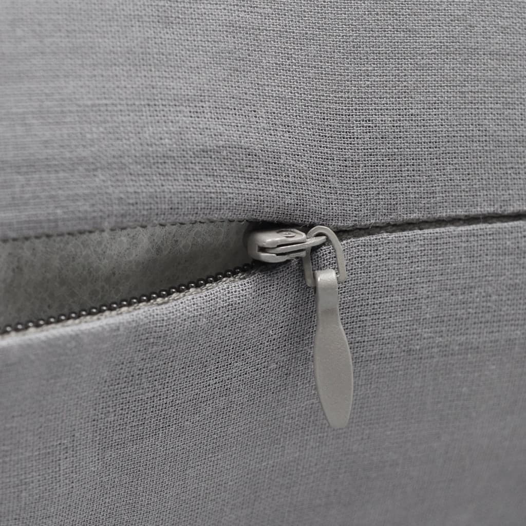 4 Cushion Covers Cotton Grey