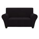 Stretch Couch Slipcover Black Polyester Jersey