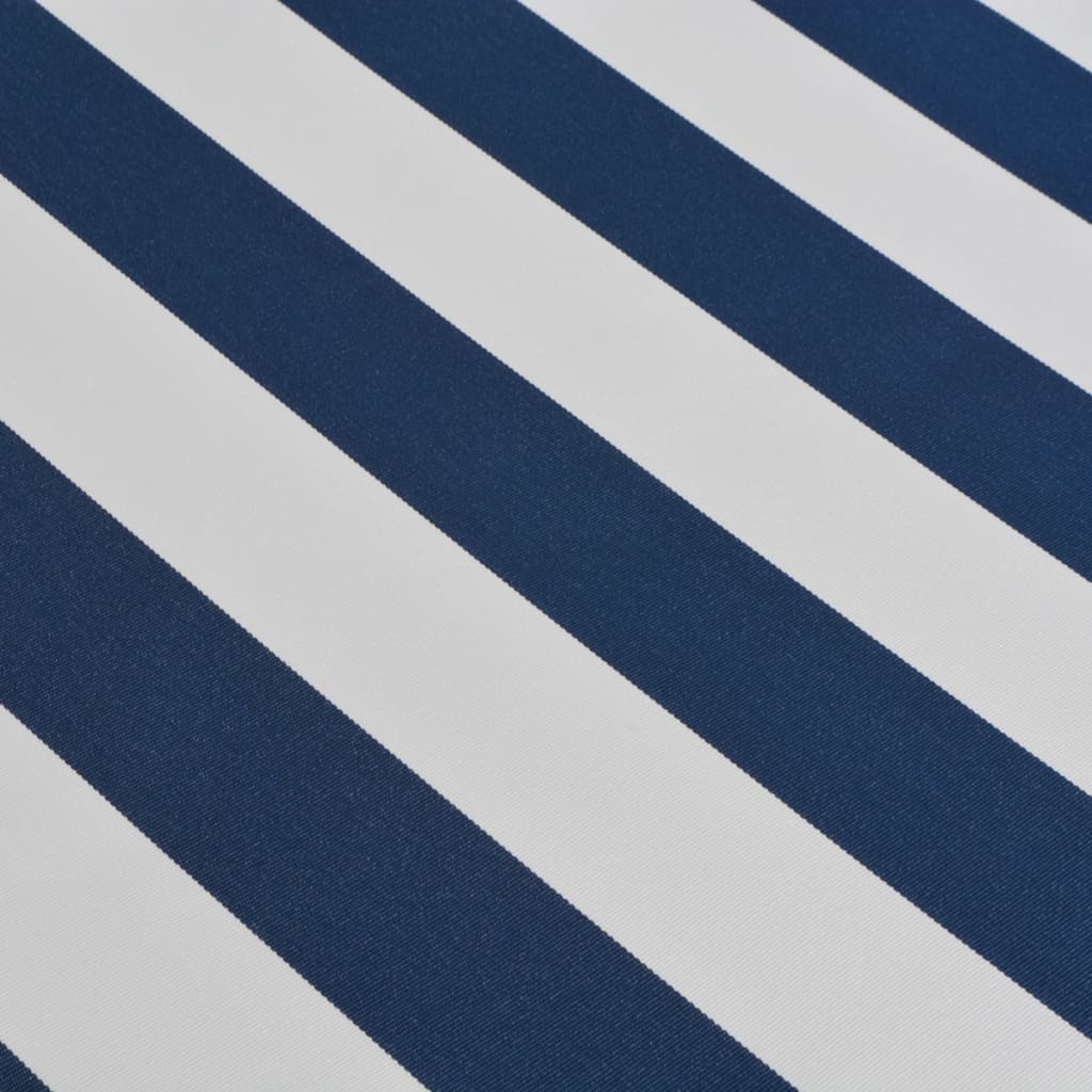 Folding Awning Manual-Operated 600 cm Blue and White