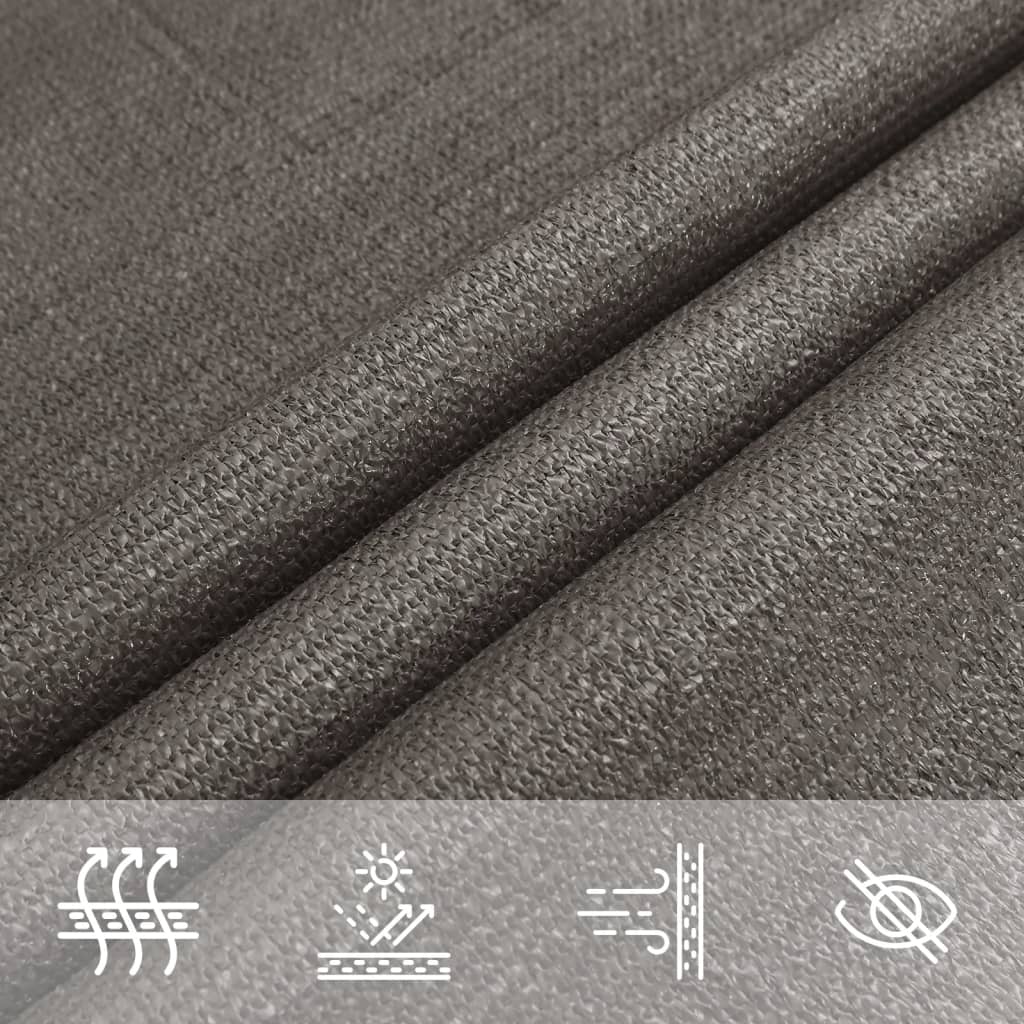 Sunshade Sail HDPE Triangular Anthracite - 3.6×3.6×3.6m