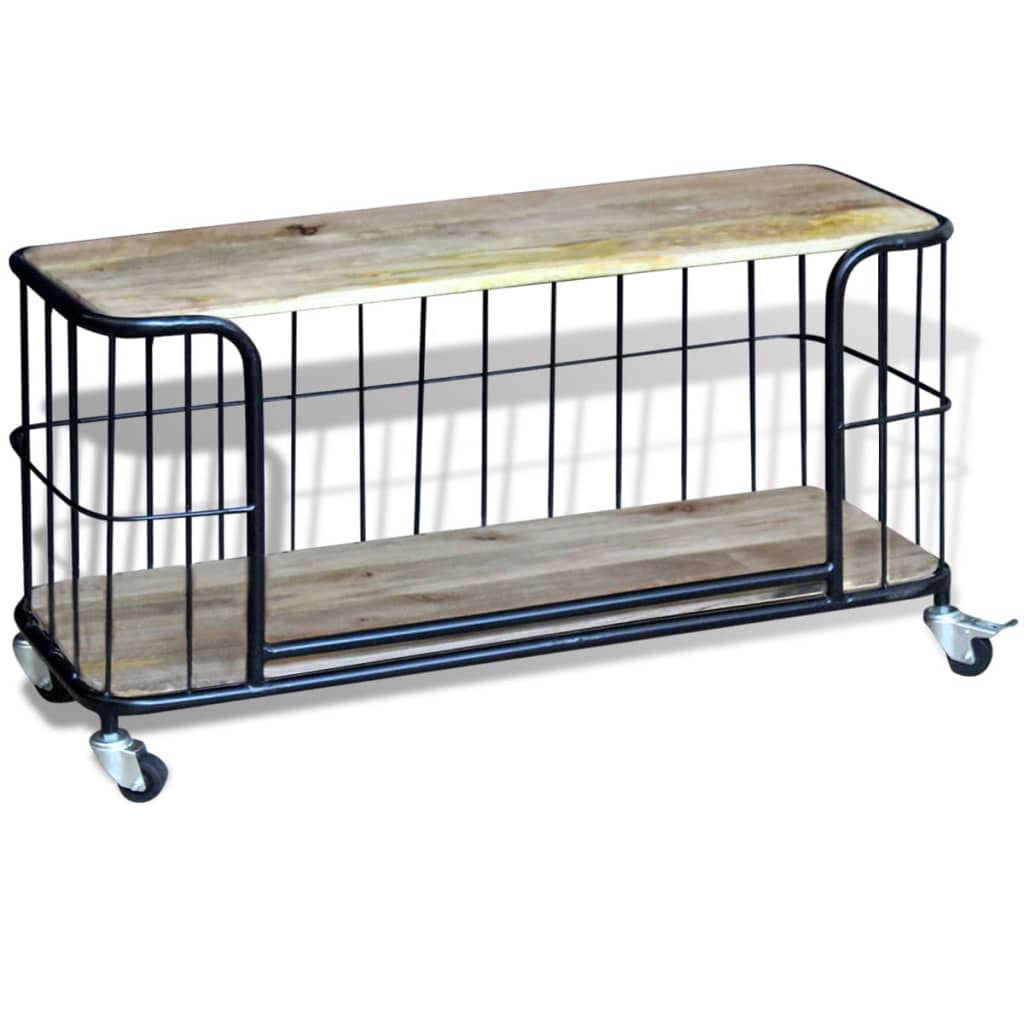 Tv Cabinet Solid Mango Wood - 100×40×45cm
