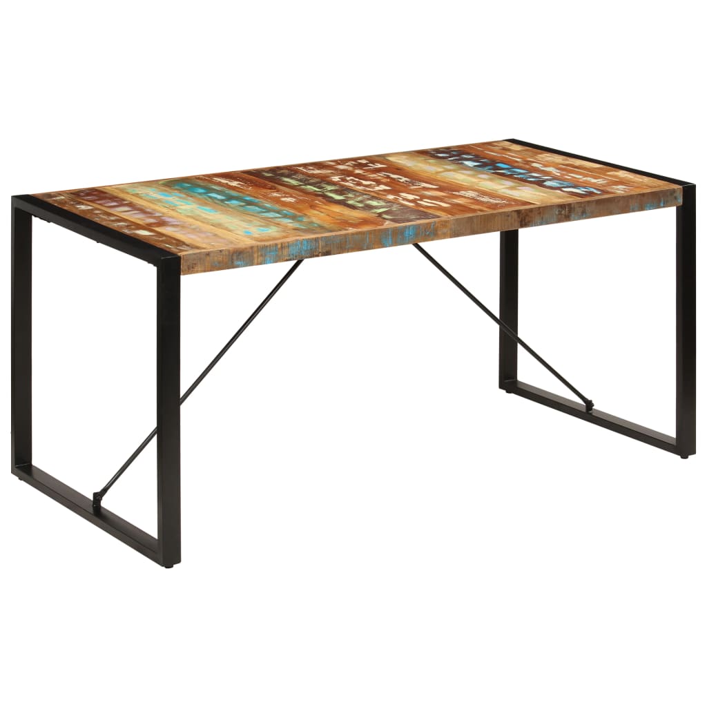 Rustic Solid Reclaimed Wood Dining Table 160cm Kitchen Table