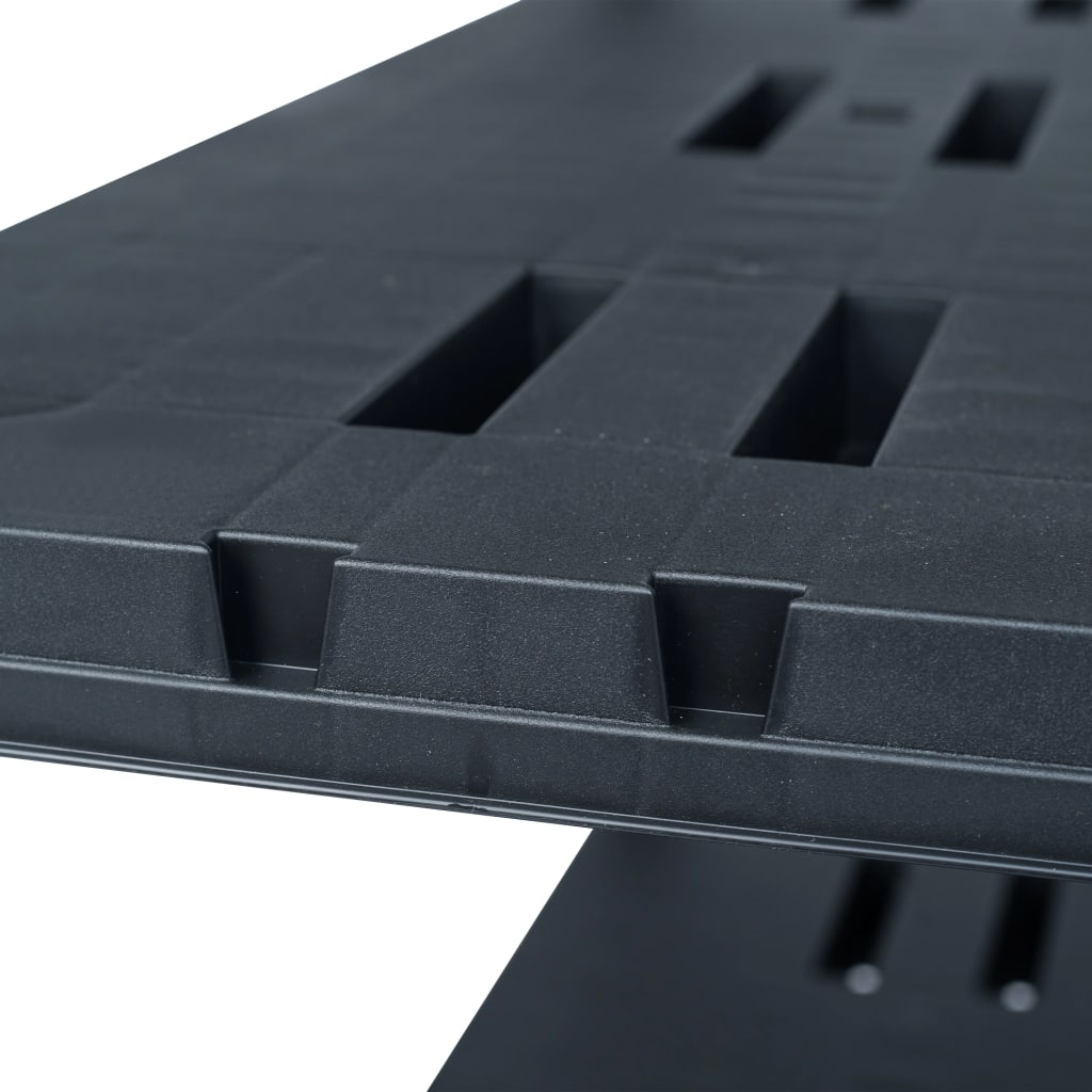 Storage Shelf Rack Black 260 kg Plastic