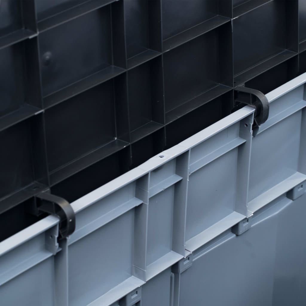 Garden Storage Box Grey Black