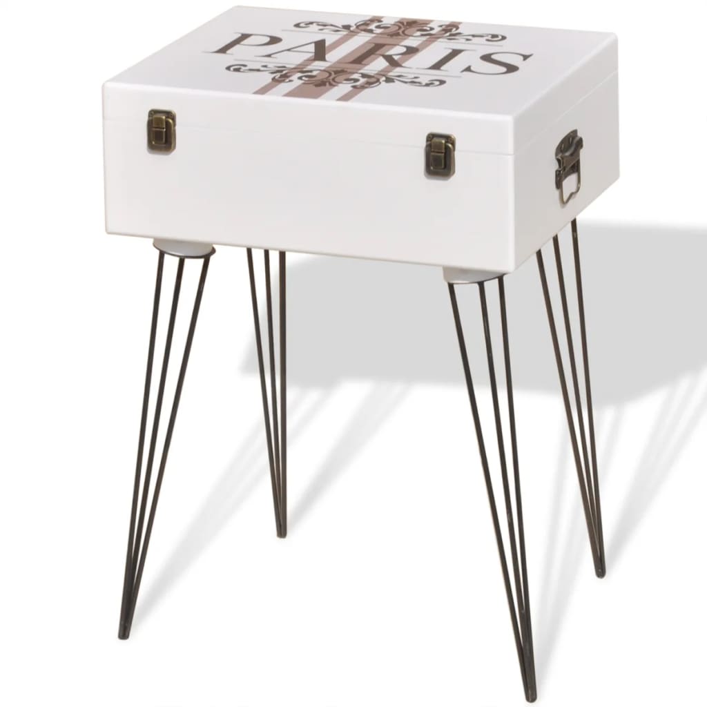 2 pcs Bedside Cabinets White