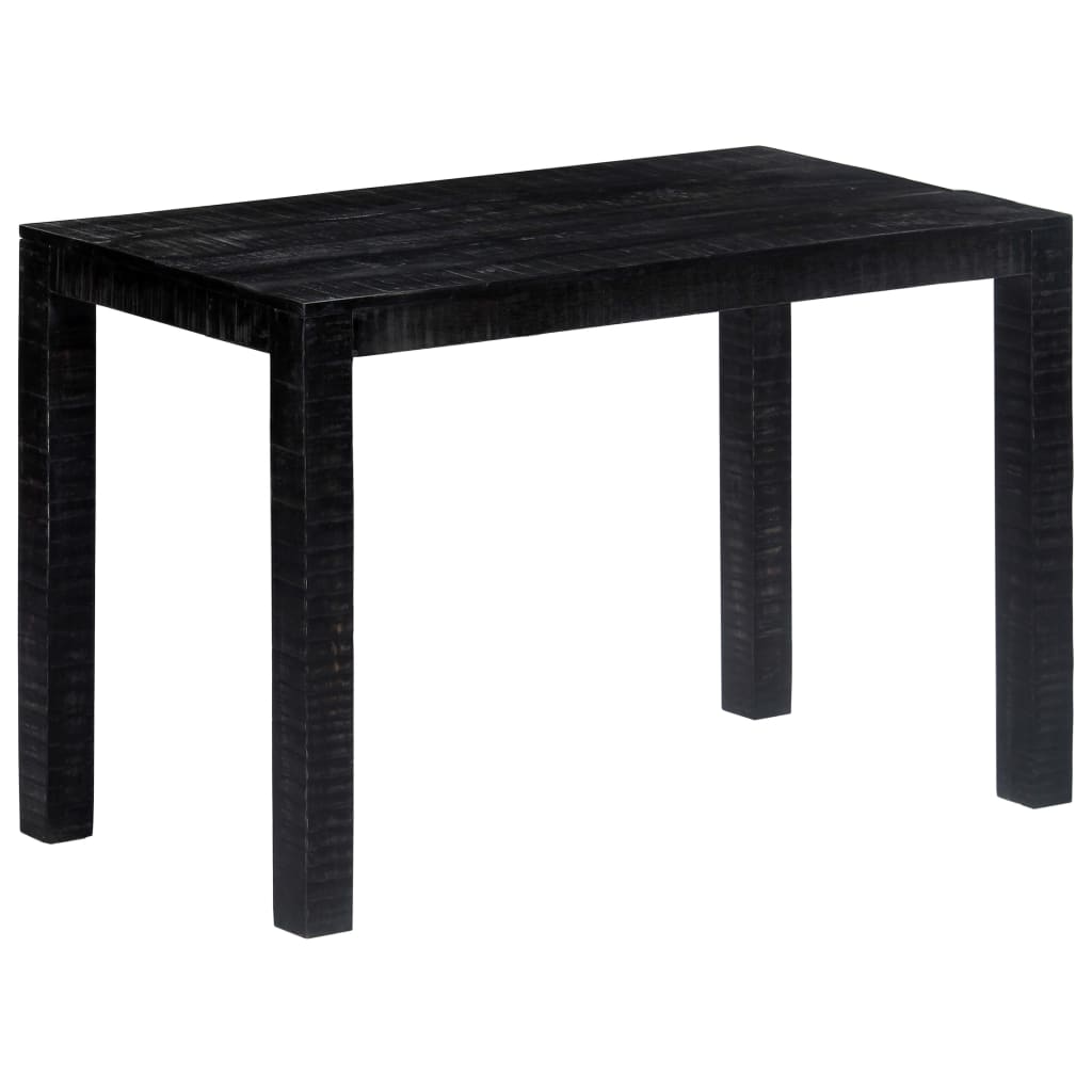 Dining Table Black Solid Mango Wood