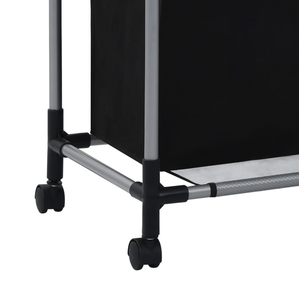 Laundry Sorter with 3 Bags- Black