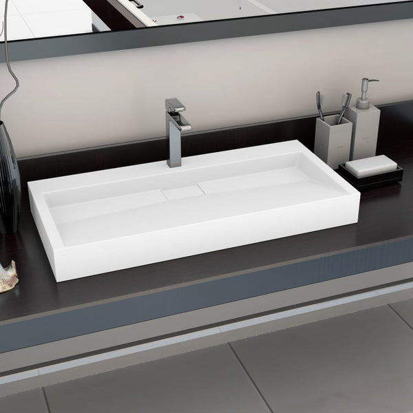 Wash Basin  Mineral Cast/Marble Cast {White}