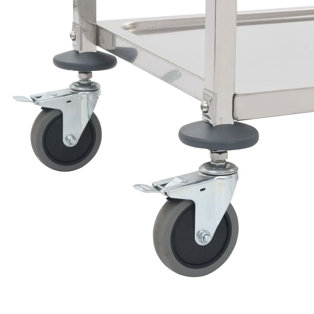 3-Tier Kitchen Trolley Stainless Steel