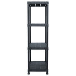 Storage Shelf Racks 2 pcs Black 200 kg Plastic