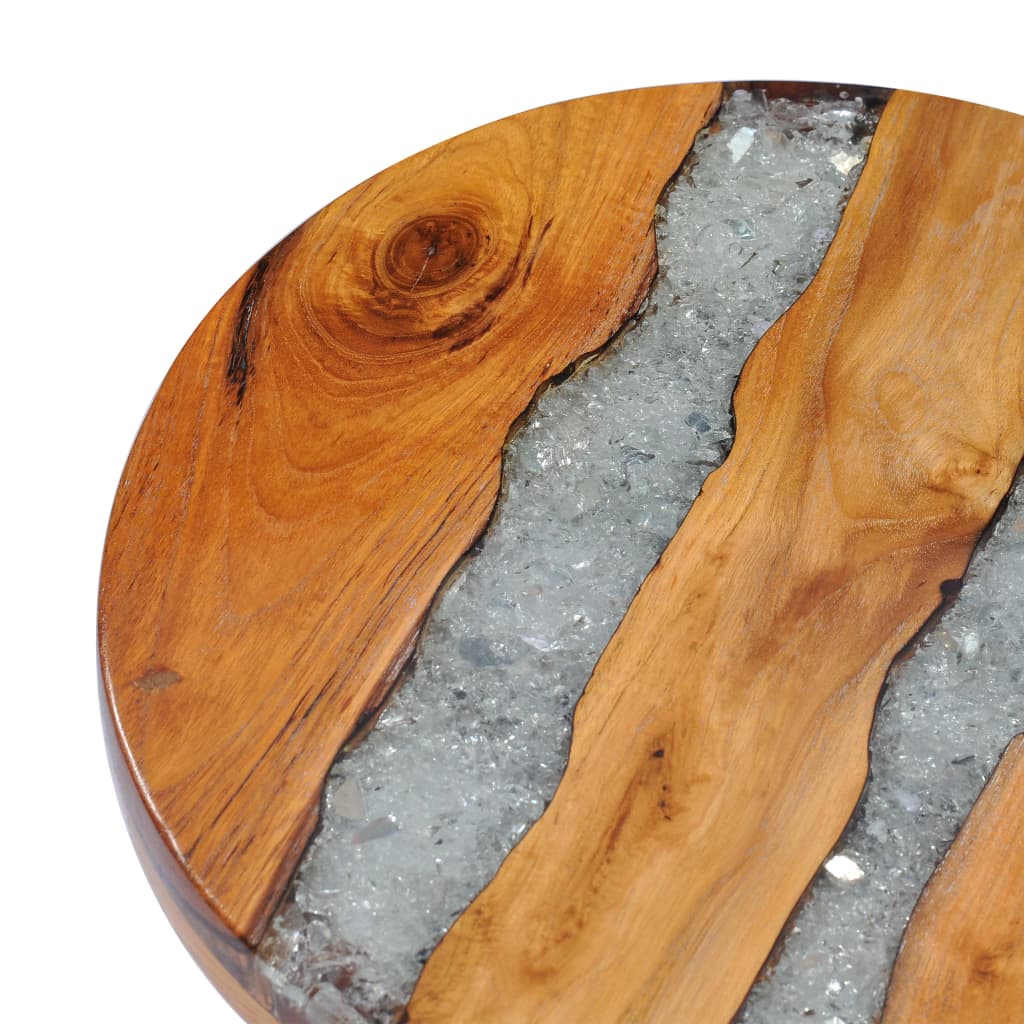 Coffee Table Solid Teak Wood and Polyresin - 40×45cm