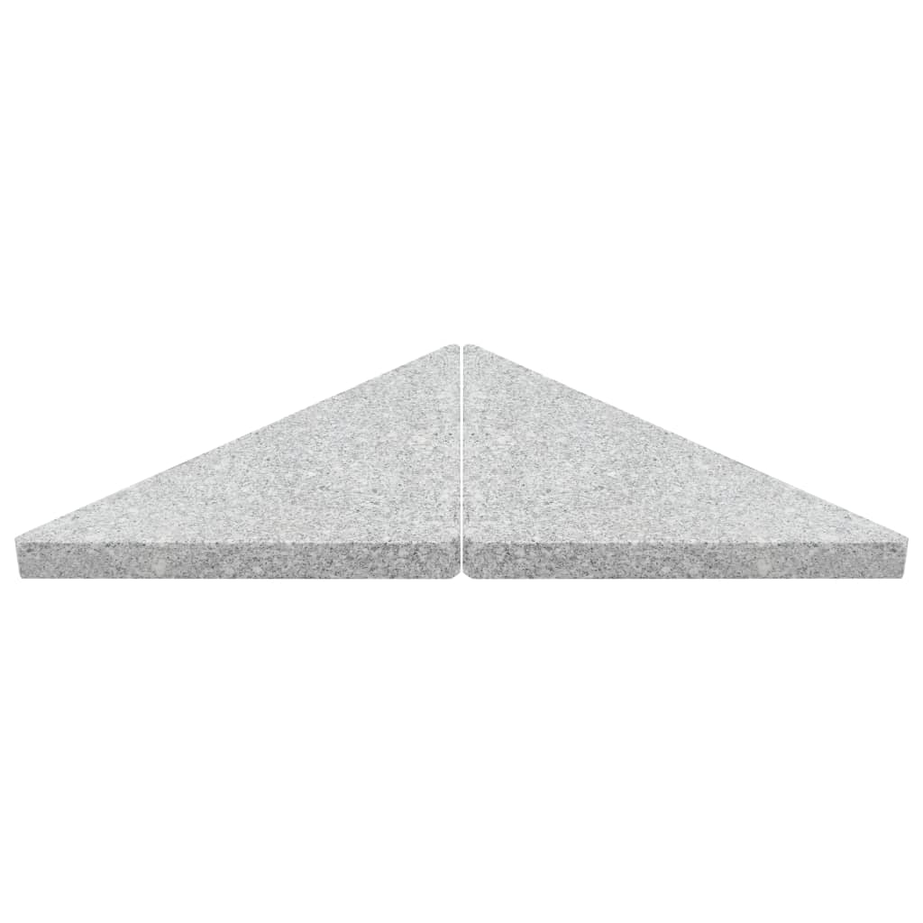 Umbrella Weight Plates 4 pcs Grey Granite Triangular 60 kg