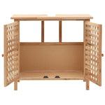 Sink Cabinet with Mirror Solid Walnut Wood