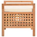 Storage Bench Solid Walnut Wood