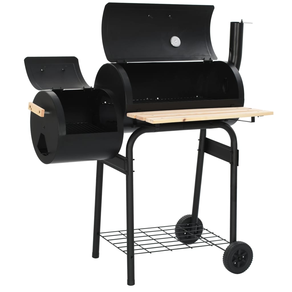 Classic Charcoal BBQ Offset Smoker - 30×29cm