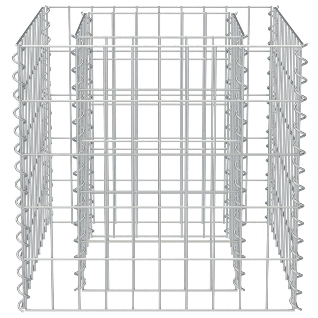 Gabion Planter Galvanised Steel Colour Silver