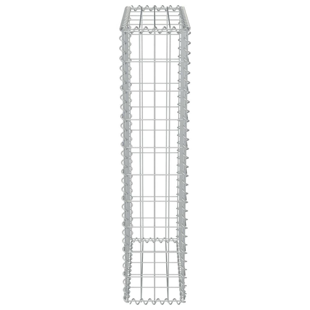 Gabion Wall with Covers Galvanised Steel (Silver)