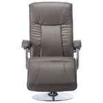 TV Armchair Grey faux Leather