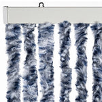Insect Curtain Blue, White and Silver