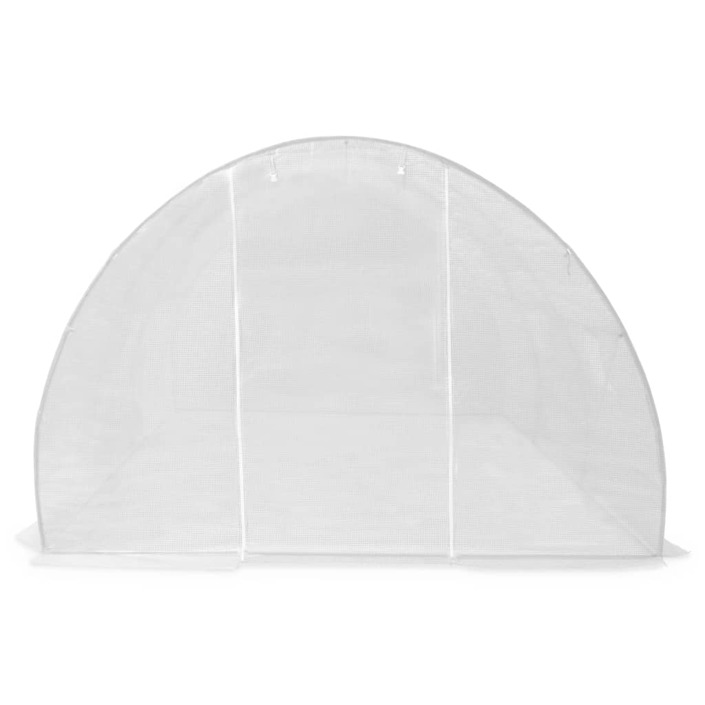 Greenhouse with Steel Foundation White - 38×38cm