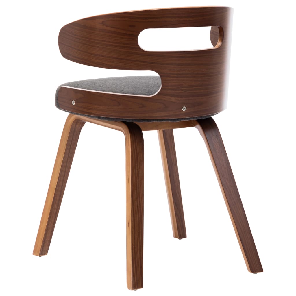 Dining Chairs 2 pcs Dark Grey Bent Wood and Fabric - 48×49×68cm