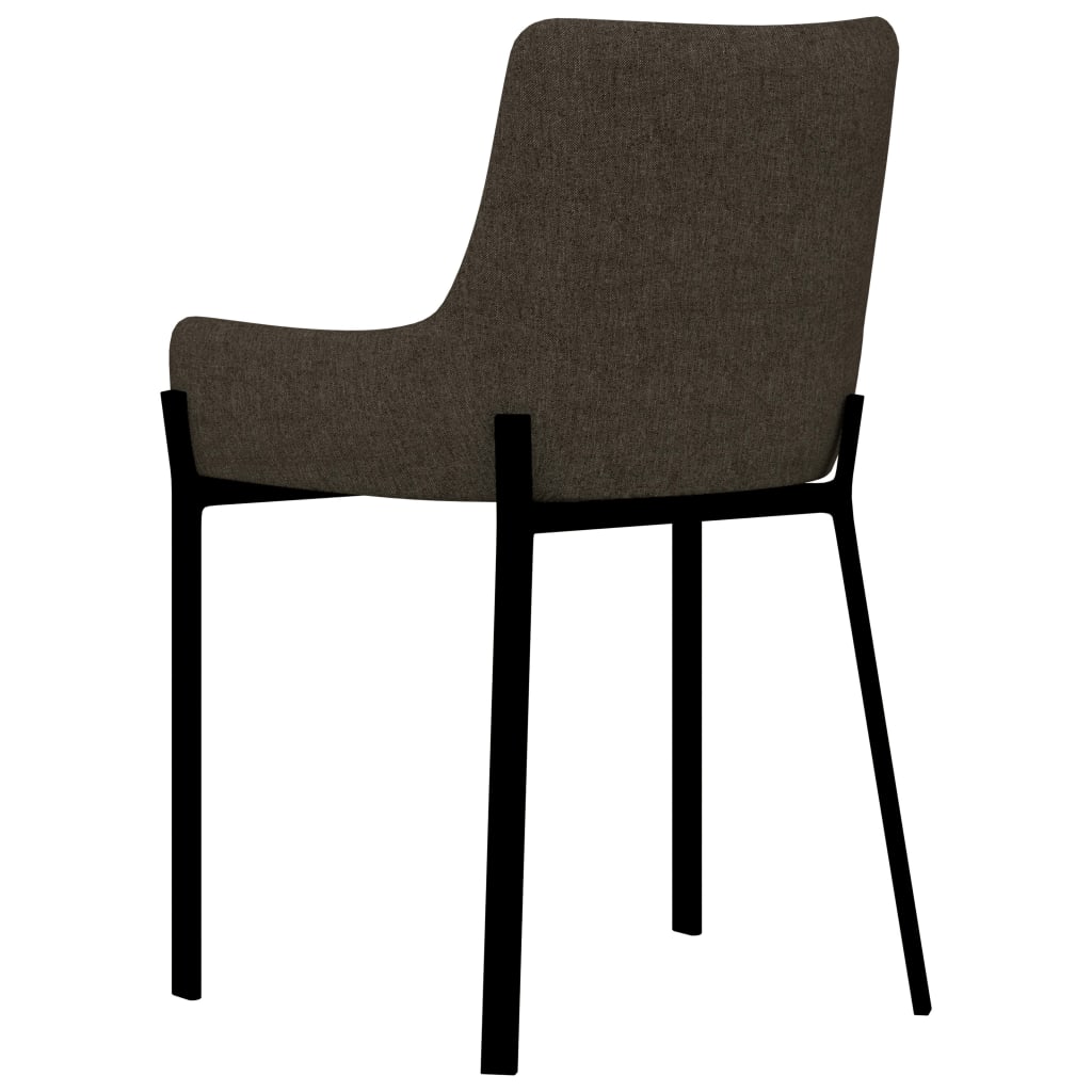 Dining Chairs 2 pcs Brown Fabric - 53×59×81cm