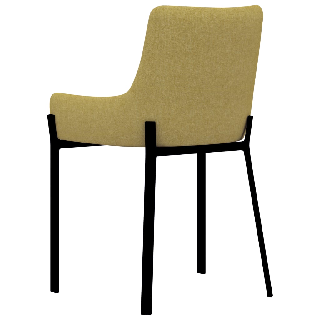 Dining Chairs 2 pcs Yellow Fabric - 53×59×81cm