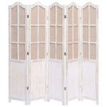 5-Panel Fabric Room Divider White