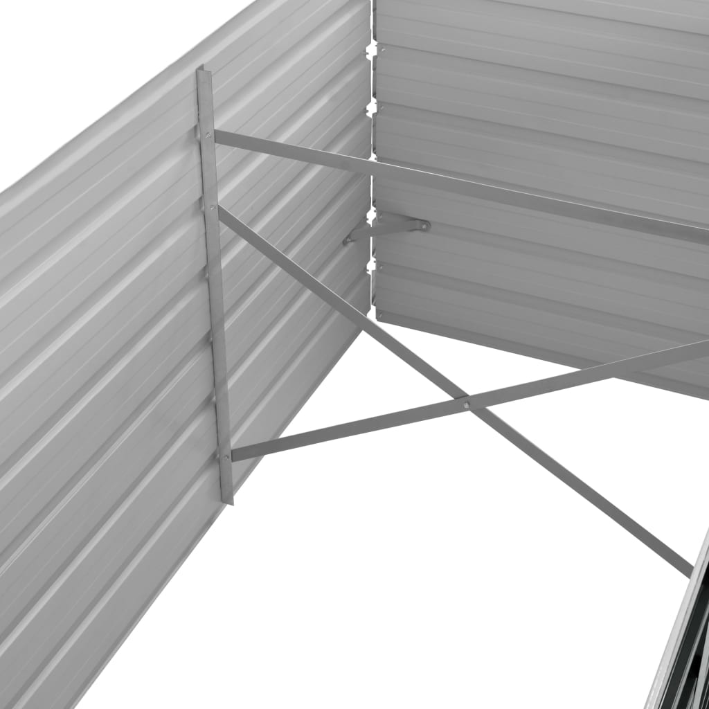 45728 Garden Raised Bed Anthracite 320x80x77 cm Galvanised Steel