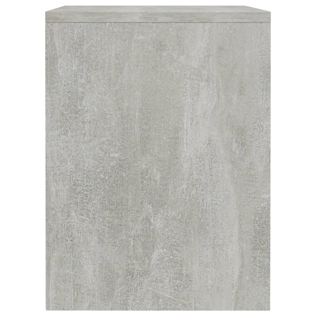 Bedside Cabinet Concrete Grey Chipboard - 40×30×40cm