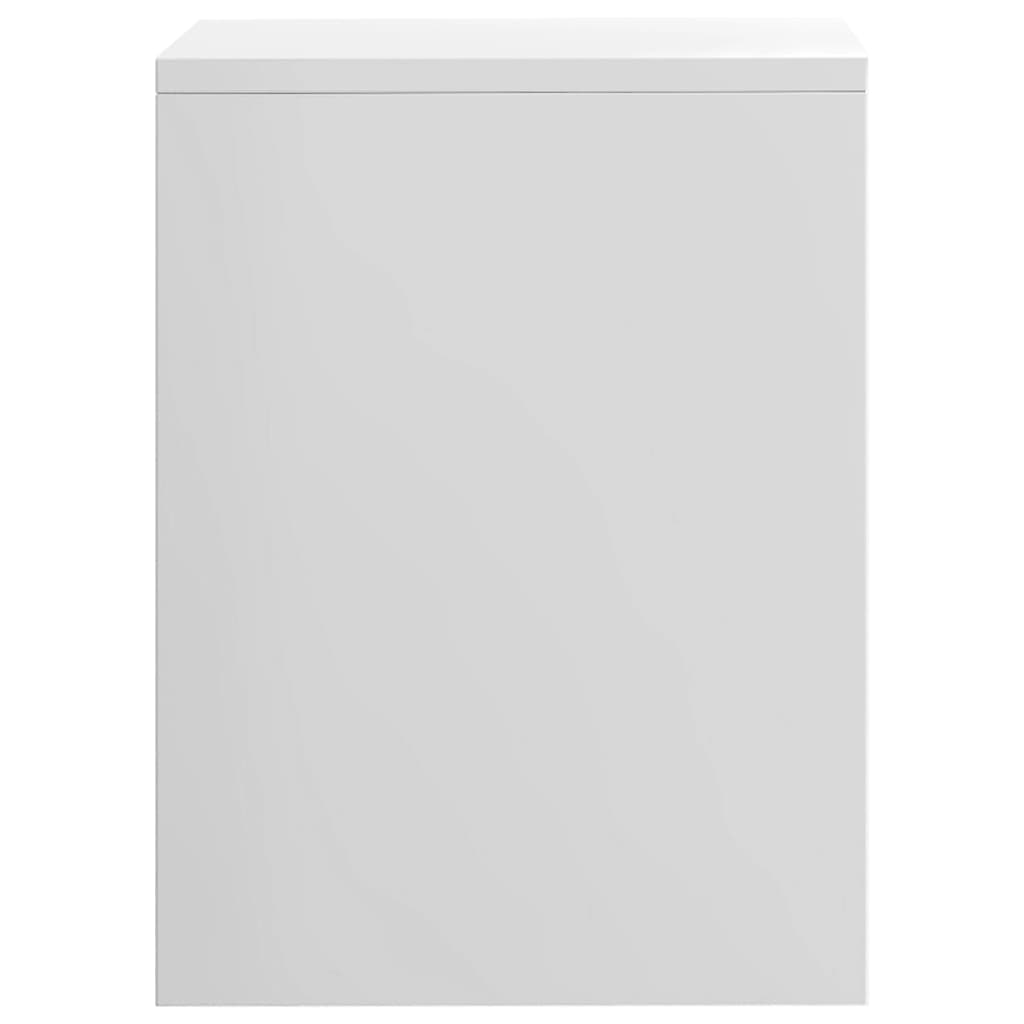 Bedside Cabinet High Gloss White Chipboard - 40×30×40cm