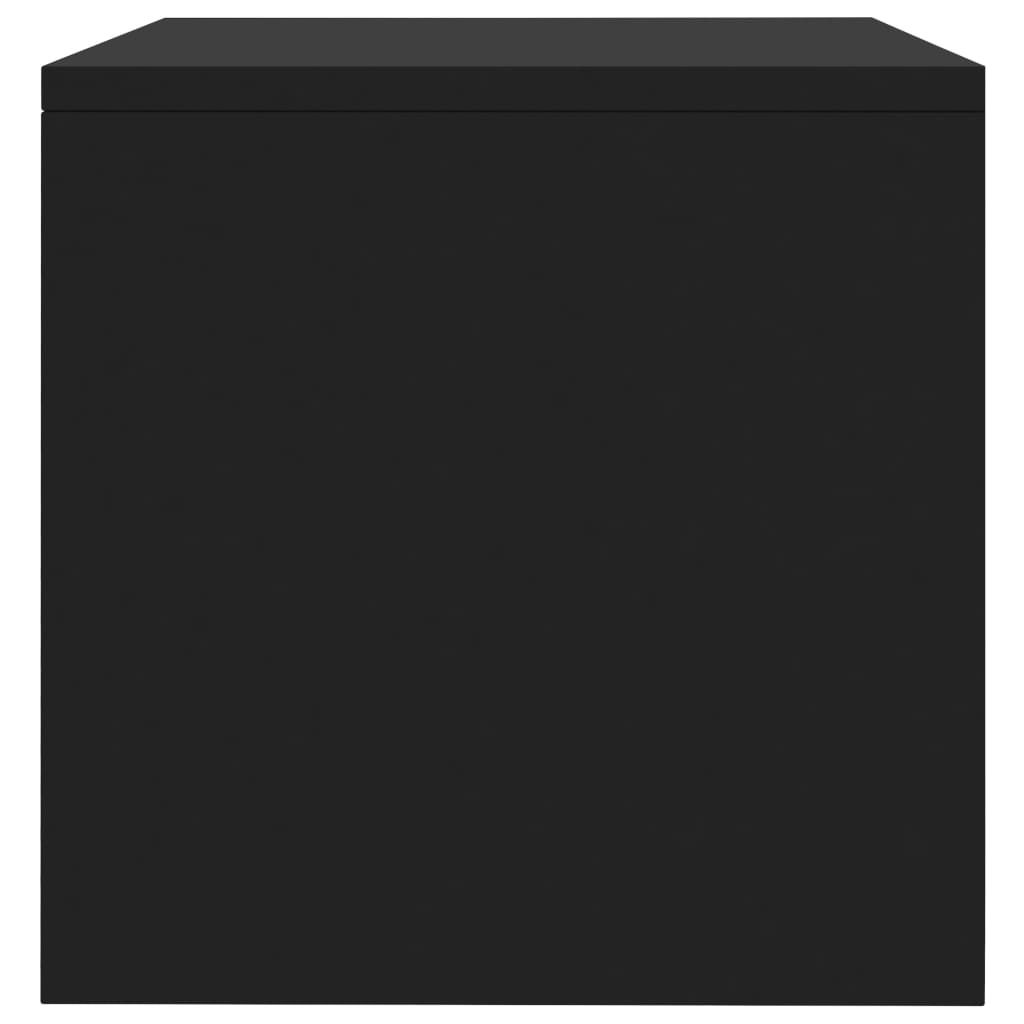 Bedside Cabinet Black Chipboard - 40×30×30cm
