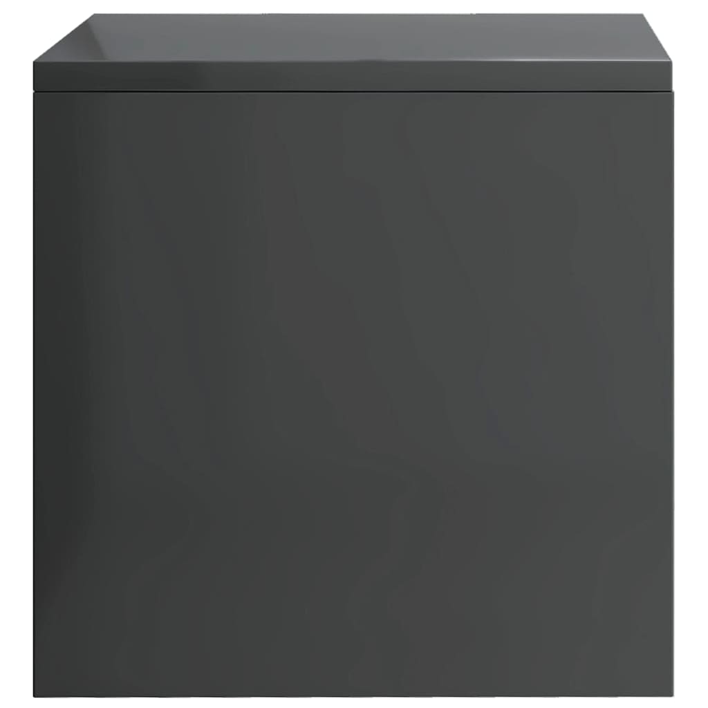 Bedside Cabinets 2 pcs High Gloss Grey Chipboard - 40×30×30cm