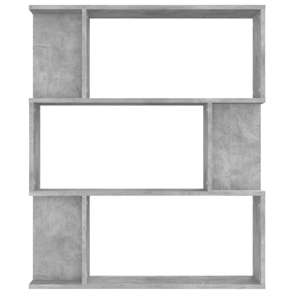 Book Cabinet/Room Divider Concrete Grey Chipboard - 80×24×96cm