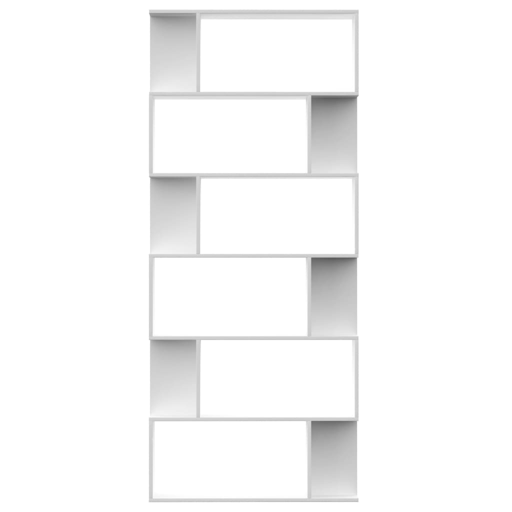 Book Cabinet/Room Divider White Chipboard - 80×24×192cm