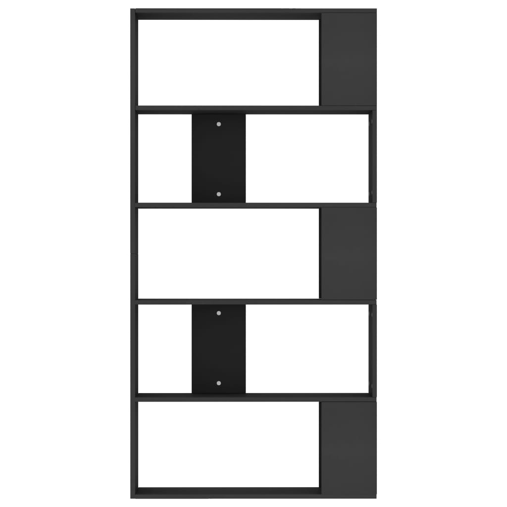 Book Cabinet/Room Divider Black Chipboard - 80×24×159cm