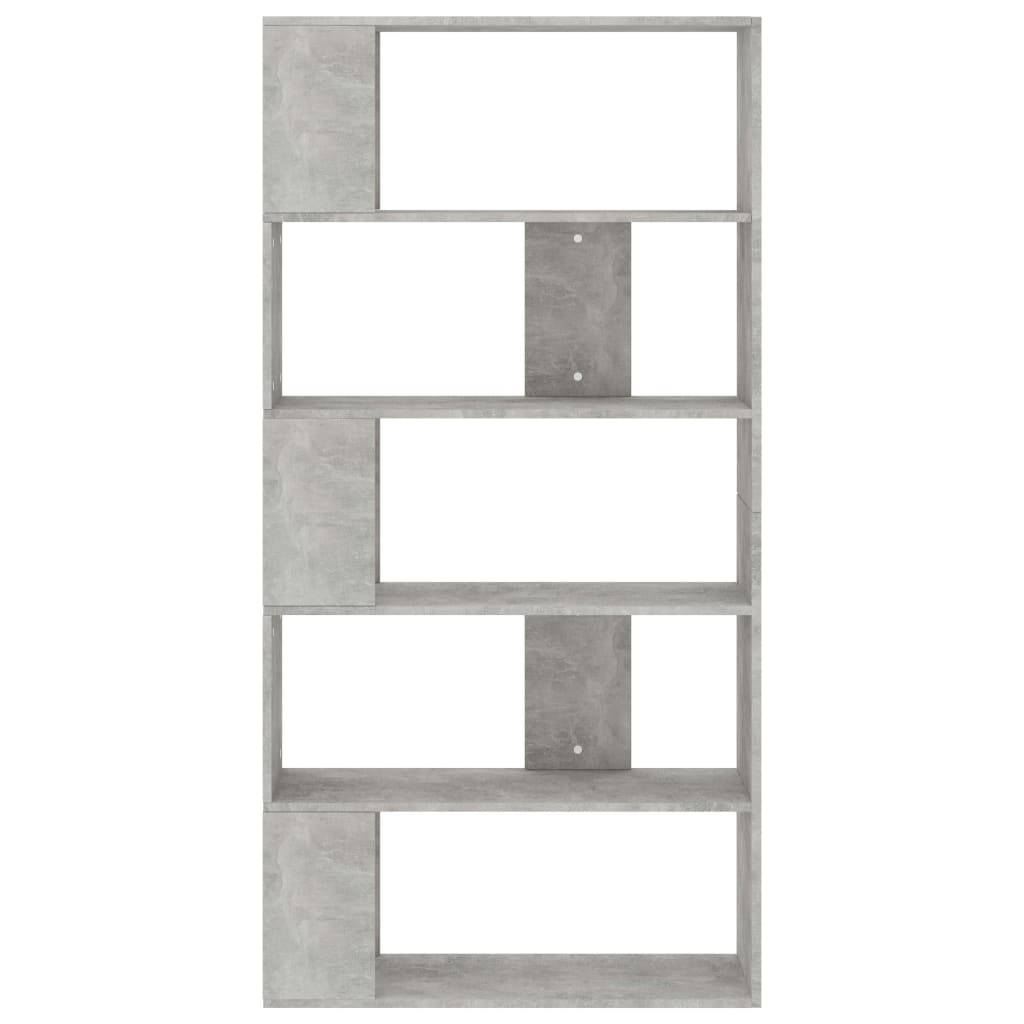 Book Cabinet/Room Divider Concrete Grey Chipboard - 80×24×159cm