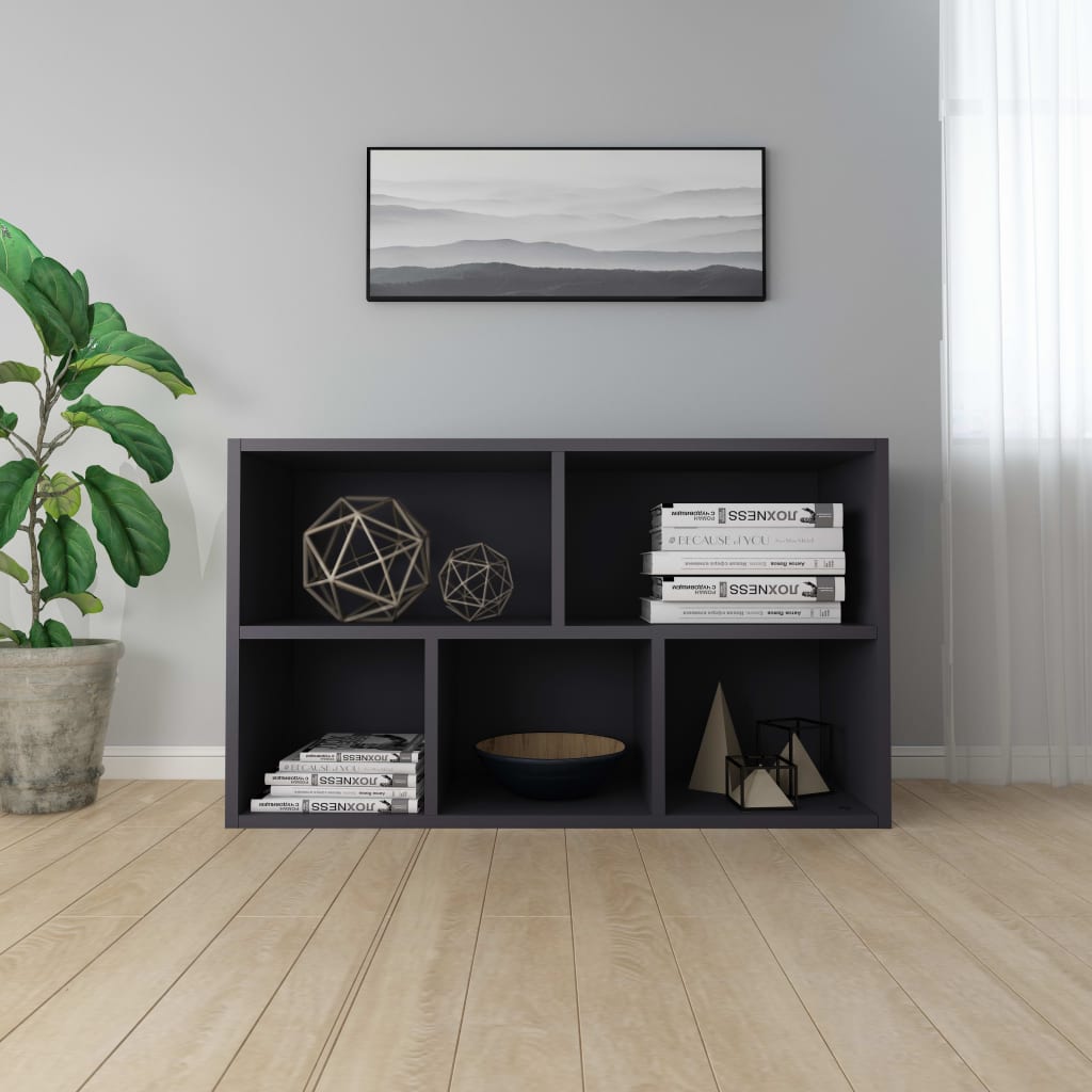 Book Cabinet/Sideboard Grey Chipboard