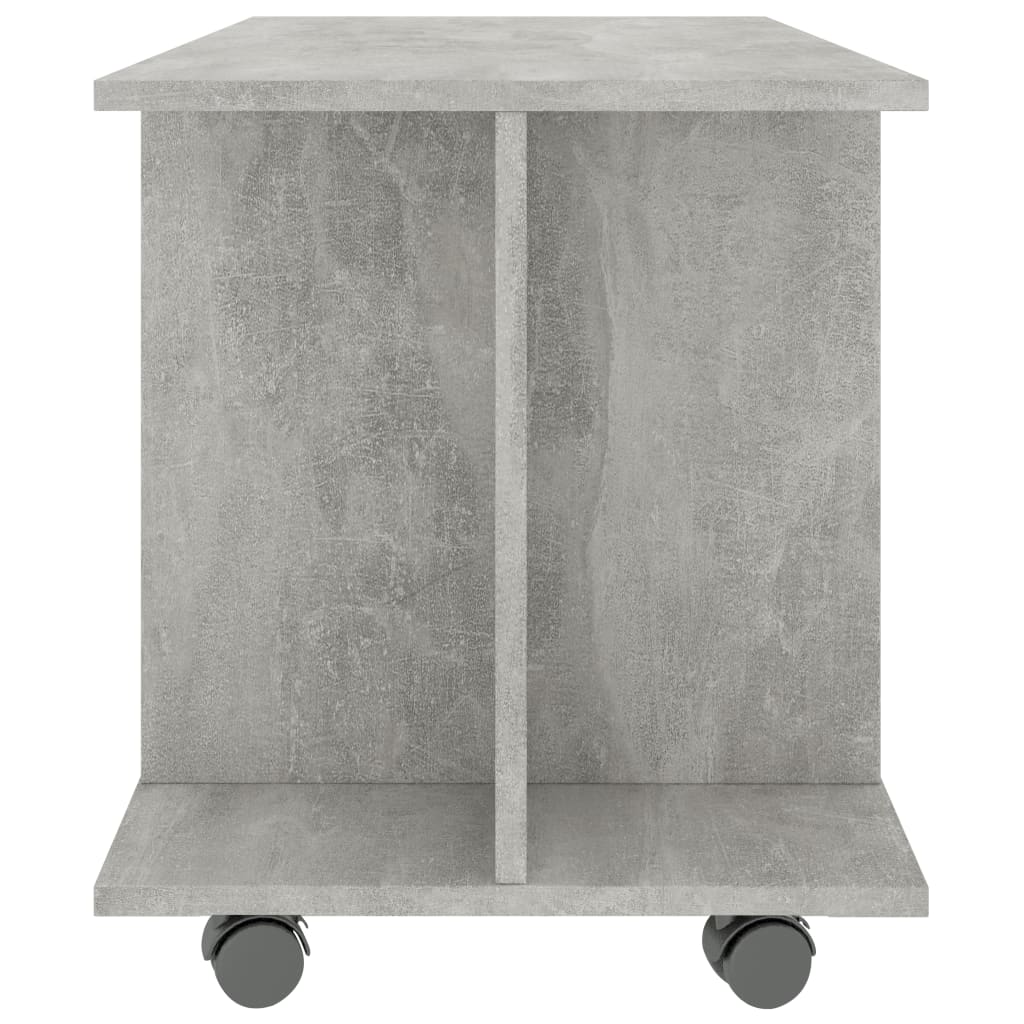 TV Cabinet with Castors Concrete Grey Chipboard