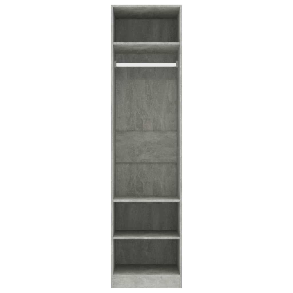 Wardrobe Concrete Grey Chipboard - 50×50×200cm