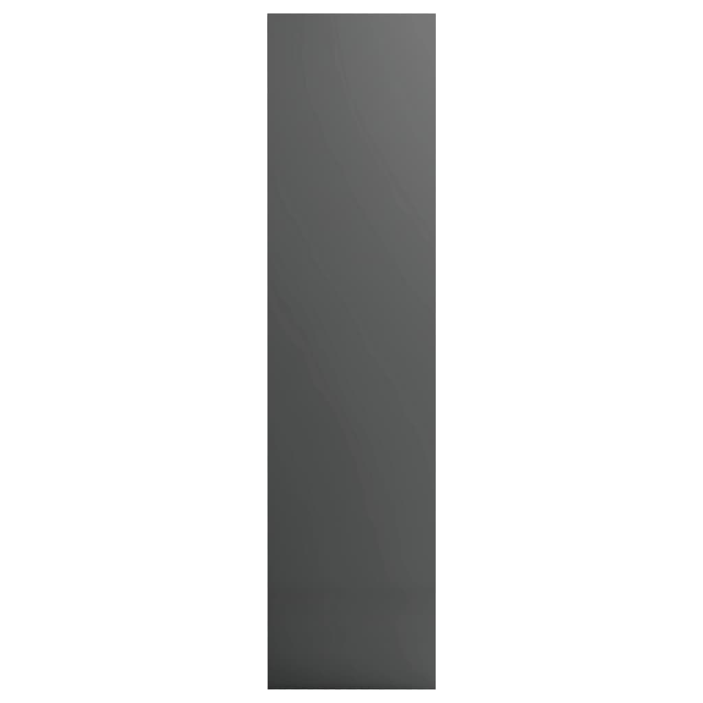 Wardrobe High Gloss Grey Chipboard